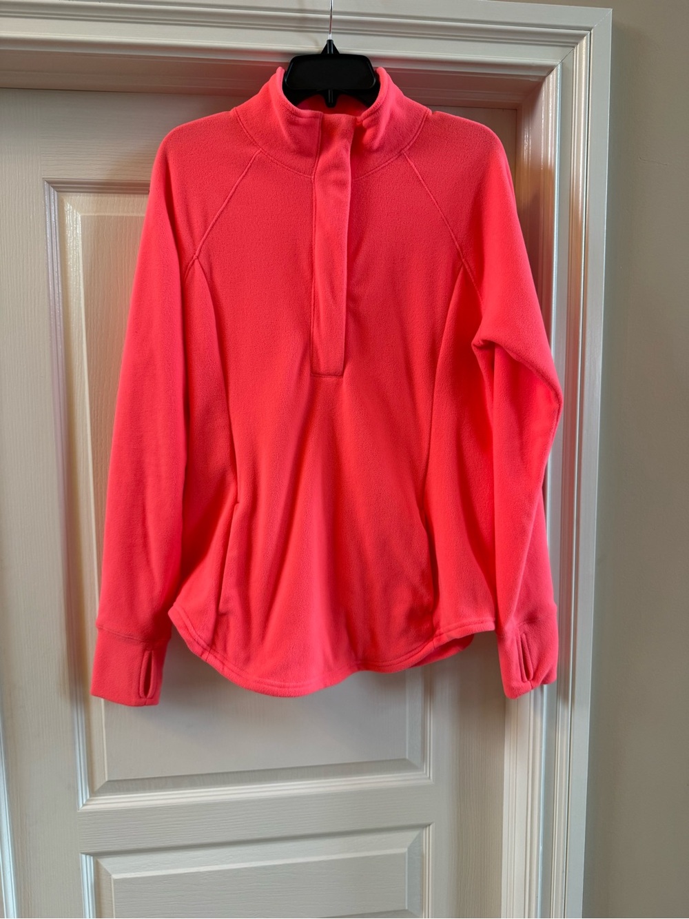 Old Navy Active Go-Dry Quarter Zip Women's Medium Tall Bright Pink Fleece